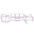 thumbnail image 4 of vidaXL 3 Piece Sofa Set with Cushions Light Grey Velvet, 4 of 4
