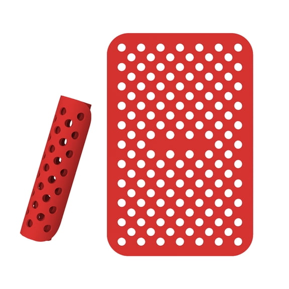 Plateaux de Cuisson de Cuisine Panier Tapis pour Friteuse à Air Chaud Réutilisable en Silicone Tapis pour Friteuse à Air Accessoires de Cuisine pour Panier Friteuses à Air Nettoyage Facile 5,25 X 8”,Plateaux de Cuisson et Plateaux de Cuisine Rouges