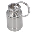 thumbnail image 1 of Secure Mount, Dampness Protection, Airtight Stainless Steel Vitamin Holder Keychain Medication Container Organizer for Outdoor Camping Travel,, 1 of 7