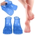 thumbnail image 4 of Portable Blue Plastic Foot Bath Spa Shoes with Sole Massage Balls, Lightweight, Water-Saving Design, 28x12.5x11 cm, for Home and Travel Foot Soak and Pedicure, 4 of 6