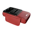 thumbnail image 2 of DYNWAVECA Car Armrest Box Mat Auto Interior Accessories Arm Rest Storage Box Console Organizer Car Organizer Front Seat for Trucks red, 2 of 10