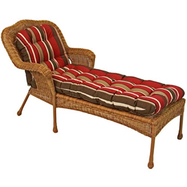 Coussin de Chaise Longue Extérieur Capitonné en Forme de U de 74 Po sur 19 Po - Monserrat Sangria