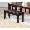 thumbnail image 2 of ACME Urban Faux Leather Tufted Upholstered Dining Bench in Black and Cherry, 2 of 2