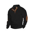 thumbnail image 1 of SUNSIOM Men's Fall Henley Sweater Patchwork Button Down Long Sleeve Knitwear Loose Fitting Pullover, 1 of 6