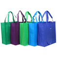 thumbnail image 1 of Coofit Sacs d'Épicerie Réutilisables Grands : 5 Pcs Sacs de Magasinage Simples Sacs Non Tissés Sacs-Cadeaux, 1 of 10