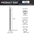 thumbnail image 2 of M6 x 80mm Hex Head Screws Bolts, Nuts, Flat & Lock Washers Kits, 304 Stainless Steel Fully Thread Hexagon Bolts 8 Sets, 2 of 5
