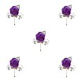thumbnail image 3 of Youkk Cloth Chic And Stylish Brooch Pin Fashion Statement With Exquisite Piece Modern Minimalist Corsage red purple 5Set, 3 of 6