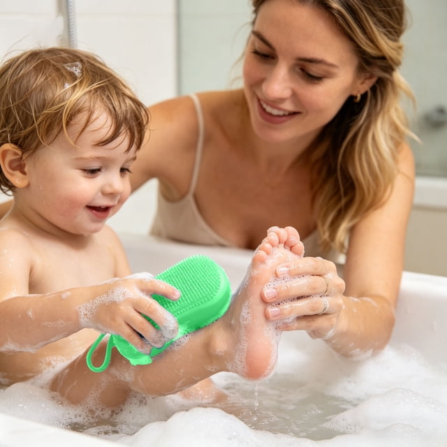 Outdor Uonlitech Silicone Shower And Facial Cleansing Brush With Hanging Rope Soft Cleansing Scrub Brush For Showering And Facial Exfoliation And Scrub