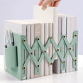 thumbnail image 2 of Qocolhg Deals of The Day! Retractable Book Stand With Brush Pot Bookshelf Integrated Desktop Storage Rack Student Baffle Book Clip Folding Fixed, Christmas Birthday Gifts, Home Essentials!, 2 of 6