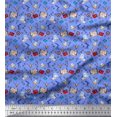 thumbnail image 1 of Soimoi Modal Satin Fabric Book,Magnifier & Telescope Education Theme Decor Fabric Printed Yard 42 Inch Wide, 1 of 3
