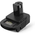 thumbnail image 1 of DM18RL Battery Adapter Converter with USB & Type-C Port for Use with R-yobi 18V Lithium Battery Tools, Converts De-Walt 20V Li-ion or Mil-Waukee 18V Li-ion Battery to R-yobi 18V Li-ion Battery, 1 of 10