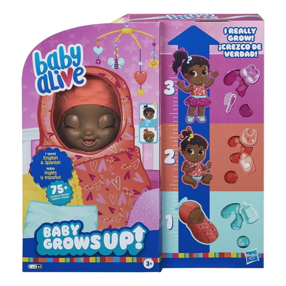 Baby Alive Baby Grows Up (Sweet) - Sweet Blossom or Lovely Rosie, Growing and Talking Baby Doll Toy with Surprise Accessories