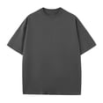 thumbnail image 3 of SROBPTY Haut d'Été pour Hommes, Chemises à Manches Courtes pour Hommes, Chemises Sport Unies Décontractées à Manches Courtes à Col Rond pour Hommes Gris, TTTG, 3 of 3