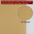 thumbnail image 4 of Unique Bargains 14 Count Cross Stitch Cloth 20 by 28 Inch Embroidery Fabric, Khaki, 4 of 6