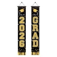 thumbnail image 2 of Graduation Decorations 2026 Set Black Gold, Congrats Grad Decor Set with Banner Backdrop Porch Sign,Hanging Swirls Honeycomb Centerpieces Balloons for Grad Party Decorations, 2 of 8
