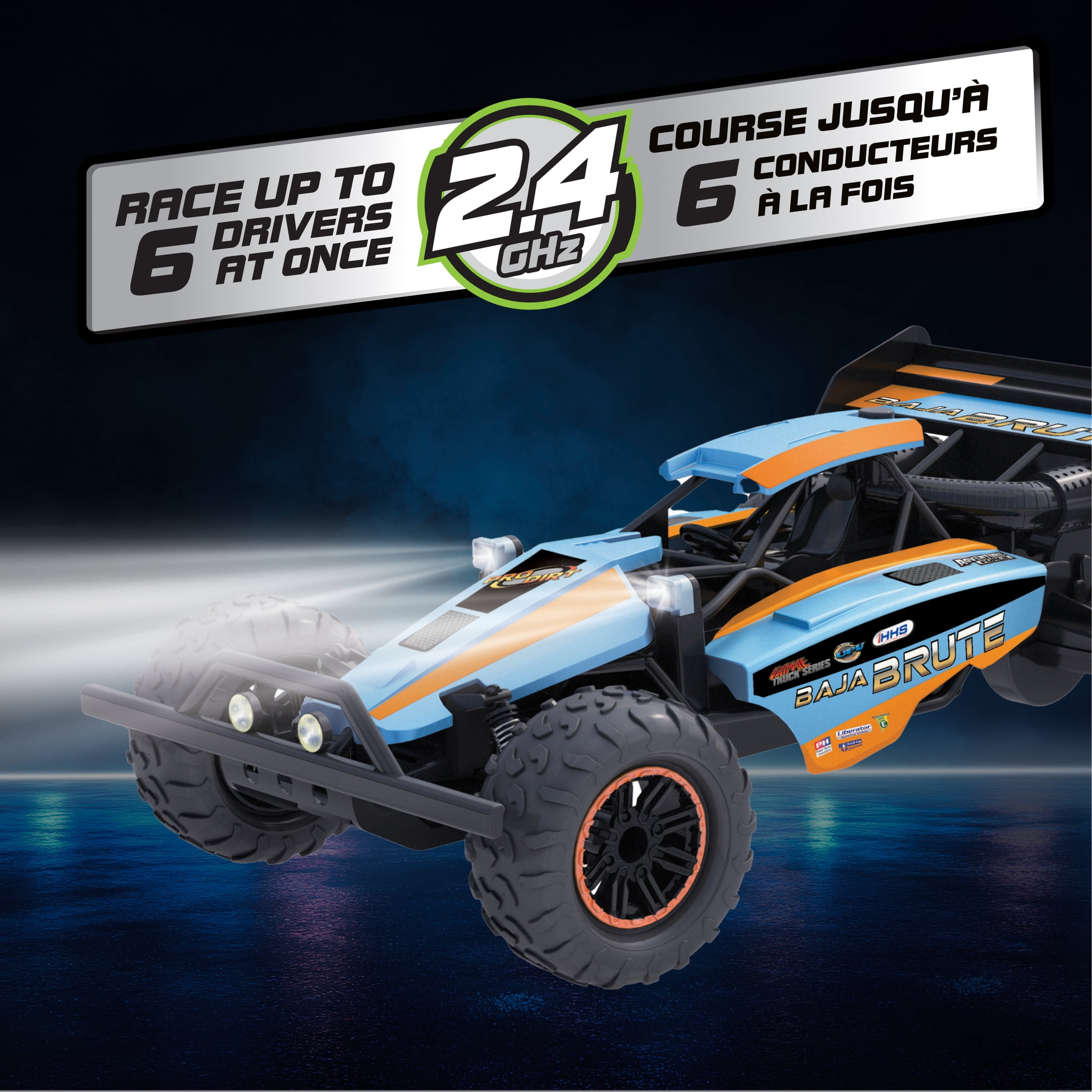 Buggy télécommandé bleu glacier Adventure Force (1:8) Baja Brute
