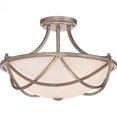 thumbnail image 1 of Quoizel Milbank Large Semi Flush Mount in Vintage Gold, 1 of 5