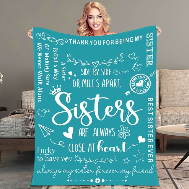 RKSTN Flannel Blanket Envelope Flannel Blanket Printed Sister Envelope Blanket Birthday Gift Girlfriend Friend Blanket F Home Decor;Household Supplies;Travel Essentials