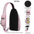 thumbnail image 4 of Tribal Sling Bag, Rustic Ink Sketch Style Crossbody Backpack with Wood Grain Details, Lightweight, 4 of 4