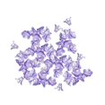 thumbnail image 4 of GUOOL 100x Flower Beads Crafts Handmade Flower Bead Charms Transparent Floral Bead Purple, 4 of 9
