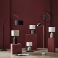 thumbnail image 3 of Bouclair White Striped Ceramic Table Lamp, 3 of 6