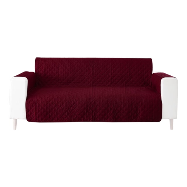 Housse de Canapé Réversible pour Coussin Housse de Canapé Sofa pour Chiens Protège-Meubles Résistant à l'Eau avec Bâtons en Mousse Sangles Élastiques pour Animaux Chats