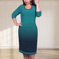 thumbnail image 1 of LSLJS Women Round-Neck Solid Color Temperament Long Sleeve Outerwear Blazer Dress, Plus Size Dress, 1 of 8