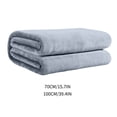 thumbnail image 3 of Solid Color Double Sided Flannel Blanket for All Seasons - Soft Lightweight Breathable Office Nap and Summer Conditioning - Versatile Home Camping Sofa Decor, 3 of 8