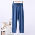 thumbnail image 2 of Dagugfen Mens Pajama Pants Drawstring Ruched Elastic Waist Loose Lightweight Comfy Loungewear Trousers, 2 of 3