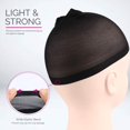 thumbnail image 3 of 4PCs Brown Stocking Wig Caps Stretchy Nylon Wig Caps for Women, 3 of 6
