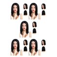 thumbnail image 2 of braveheart Black Authentic And Stylish Short Bob Wig For All Occasions Short Bob Wigs Hairnet And Wig Cap 5Set, 2 of 6