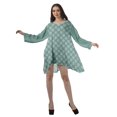 thumbnail image 3 of Moomaya Chemise à Manches Longues Femme Imprimée Robes Grande Taille Rayonne Tuniques Courtes, 3 of 4