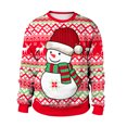 thumbnail image 2 of Chandail de Noël Laid pour Homme Vêtements de Noël Décontractés Hauts Amples Jour de Noël Manches Longues Col Rond Chandail, 2 of 6