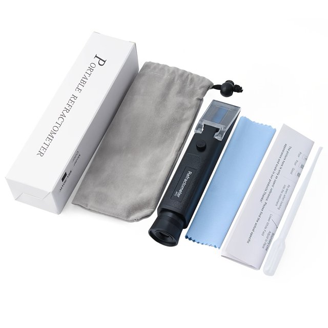 HLONK Réfractomètre 5-en-1 / Testeur de Liquide de Batterie de Voiture Multifonction / Détersif Antigel pour Urée, Éthanol, Glycol, Propylène, Glycol et Niveaux de PH / Réservoir Transparent / Sans Réchauffage de Batterie