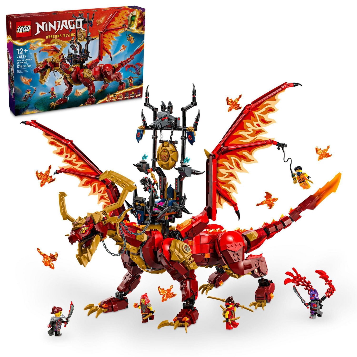 LEGO Ninjago Le dragon source du mouvement 71822 Ensemble de construction (1716 pièces)