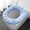 Blue#20, variant on Solid-Colour Toilet Seat Cushion, Comfortable and Warm Cover with Stretchable Design, Hygienic Protector for Standard Round or Elongated Toilets, Easy to Clean