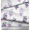 thumbnail image 3 of Soimoi Poly Georgette Fabric Leaves & Floral Block Print Fabric by Yard 42 Inch Wide, 3 of 4