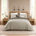 thumbnail image 1 of Swift Home Reversible Ultra Soft Solid Duvet Cover Set with Decorative Button Closure, King, Khaki, 1 of 6