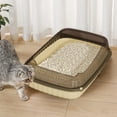 thumbnail image 4 of Cagogo Semi Enclosed Cat Litter Box, High Sided Splash Proof Litter Box for Large Cats Kittens, Extra Large Covered Cat Litter Box with Scoop, Indoor Cat Litter Box for Home Bathroom Odor Control, 4 of 6