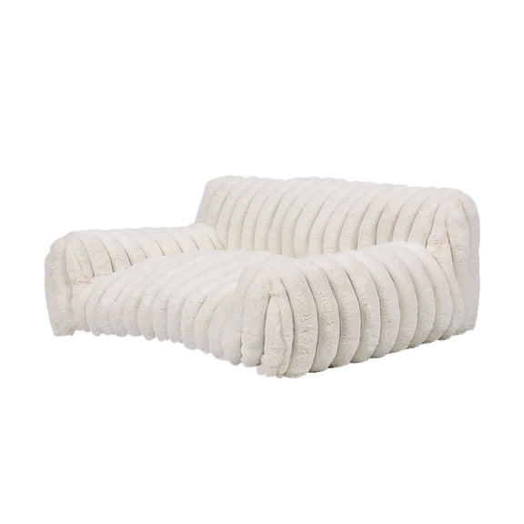 Dvkptbk Sofa Mignon Mignon Canapé pour Sofa avec Polaire Côtelée Douce de Qualité Supérieure Fauteuil Duveteux et Soutenant pour Décoration Intérieure de la Maison