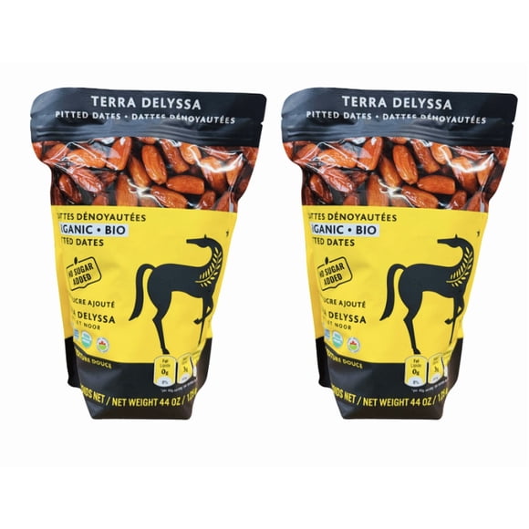 Terra Delyssa Dattes Dénoyautées Biologiques 44oz – Deglet Noor, Sans Sucre Ajouté, Collation Sucrée Naturelle