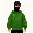 thumbnail image 2 of RXMEKW Winter Zipper Cardigan With Hood for Girls Long Sleeve Casual Jacket With Pockets Polyester, 2 of 5