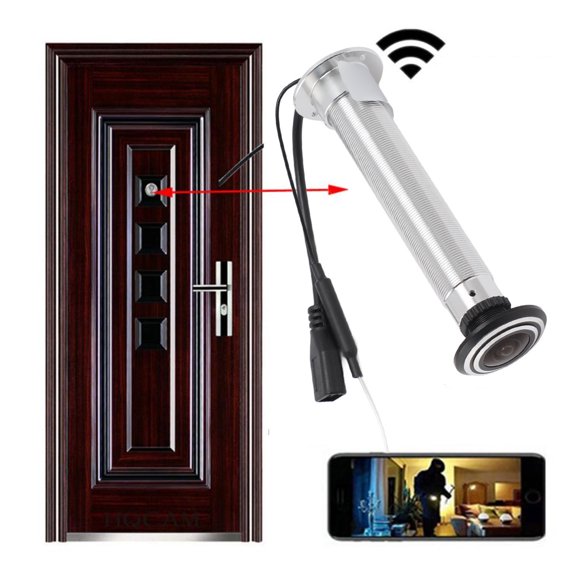 WiFi Door Peephole Camera, 2 Way Talk Front Door Viewer Camera Support Cloud & Memory Card Storage, 170 Wide Angle Door Eye Hole IP Camera for APP Control