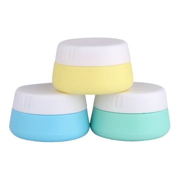 EeaseCA 3 Pcs Pots à Crème en Silicone Distributeur Portable Bouteilles à Crème Petite Boîte à Lotion Pot d'Émulsion pour la Maison et le Voyage (Couleur Assortie, 20 ml)