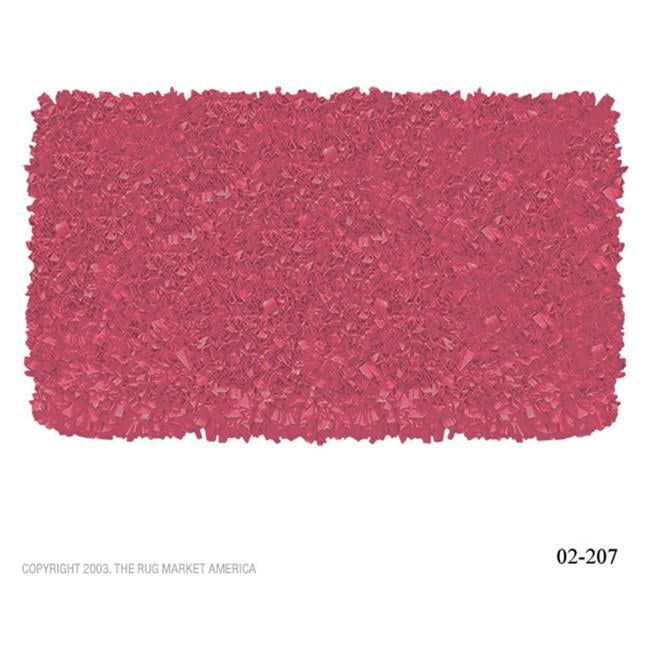The Rug Market 02207A Tapis Shaggy 4 Pointes Framboise Framboise 22X34