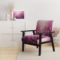 thumbnail image 2 of Designart "Magical Magenta" Pink Abstract Landscape Upholstered Accent Chair - Modern Arm Chair For Living Room, 2 of 7