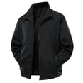 thumbnail image 1 of Tiweut Leisure Outdoor Jackets Men Long Sleeve Zip Up Lightweight Fall Solid Color Versatile Outdoor Clothes Black,L, 1 of 2