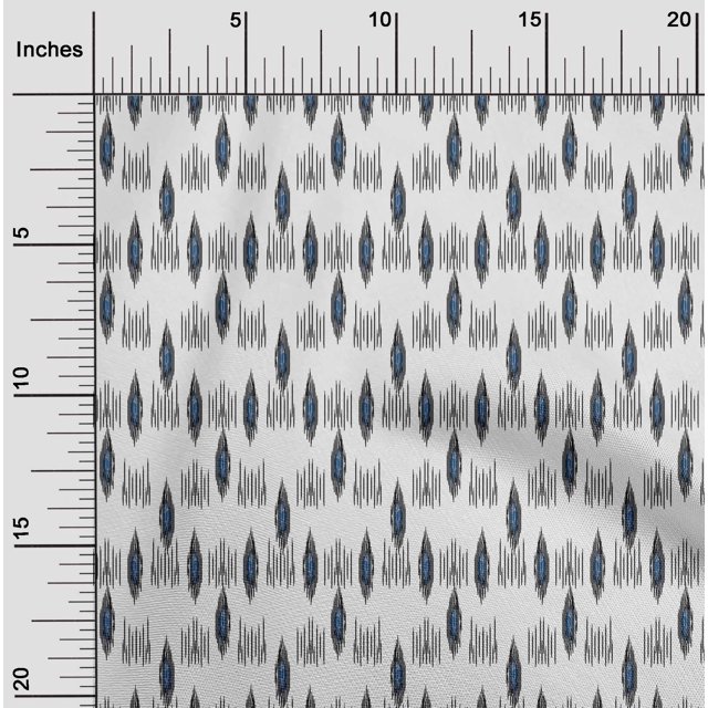 oneOone Cotton Poplin Fabric Abstract Ikat Print Fabric By Yard 42 Inch Wide