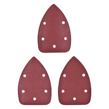 Unique Bargains 30pcs Triangle Detail Sander Sandpaper,Sanding Paper Sander Pads Sheet Assorted 5 Hole 400/600/800 Grits
