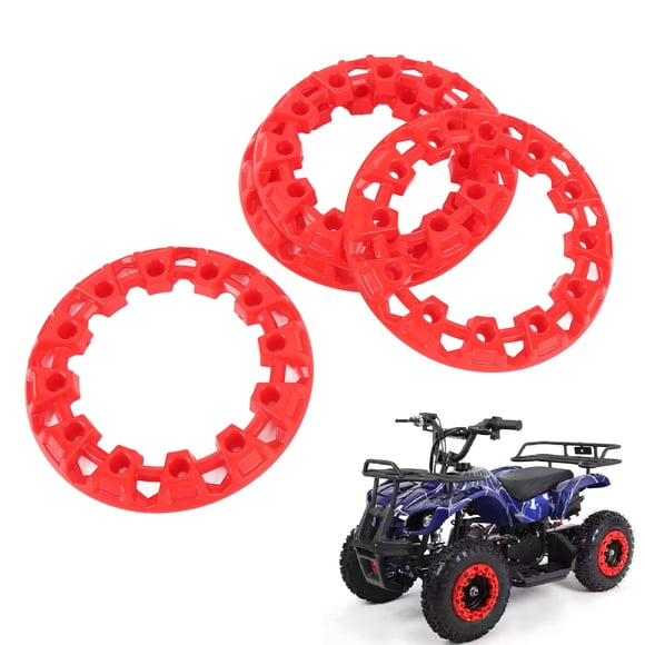 4 Pcs Couvre-Moyeu de Roue d'ATV de 6 Pouces, Protège-Jante Décoratif en Plastique pour Pneus, Matériau ABS, Ajustement Universel pour Kart, Protège-Jante Universel pour Kart